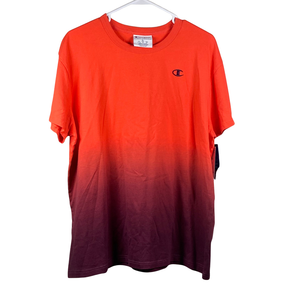 Champion Shirt Womens XL Boyfriend Tee Oversized Dip Dye Specialty Dye Casual To